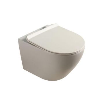 Set vas WC suspendat Rune Ivaldi gri finisaj mat cu capac slim