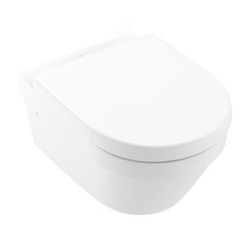 Set vas WC suspendat Villeroy&Boch Architectura Combi-Pack DirectFlush Rimless cu capac softclose alb Alpin CeramicPlus