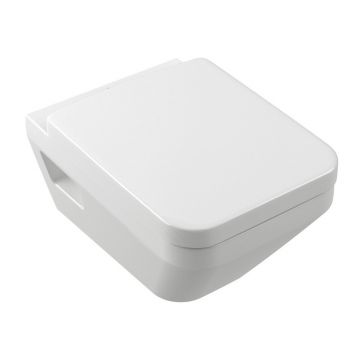 Set vas WC suspendat Villeroy&Boch Arhitectura TwistFlush Rimless alb cu capac softclose