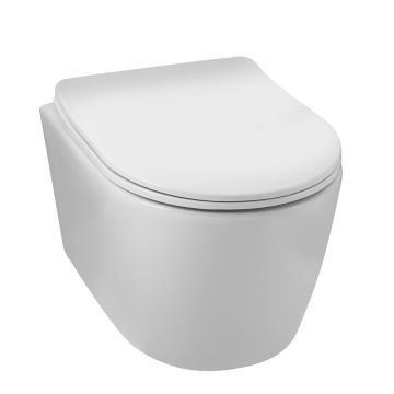 Vas wc rimless cu capac soft-close Balneo Luxa alb
