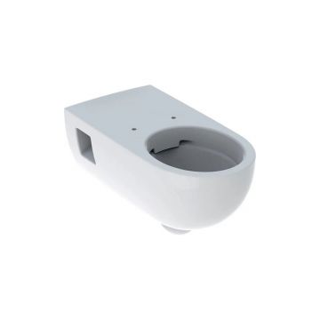 Vas wc suspendat Geberit Selnova Comfort Rimfree cu spalare verticala proiectie alungita fara capac alb