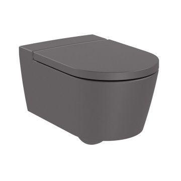 Vas wc suspendat Roca Inspira Round rimless antracit mat