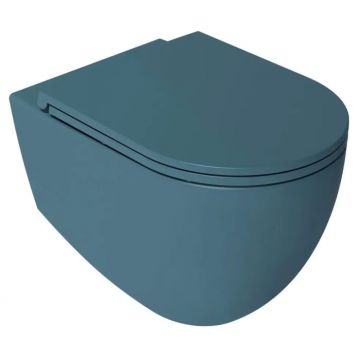 Vas wc suspendat verde smarald rimless oval, Sapho Infinity